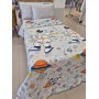 ETEHOMETEX Pamuklu Kapitoneli Yatak Örtüsü TAKIMI TEK KİŞİLİK ASTRANOT 8696474232128